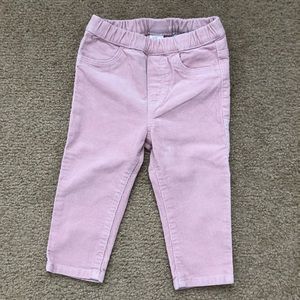 Kids baby girl pink corduroy leggings size 9-12 M
